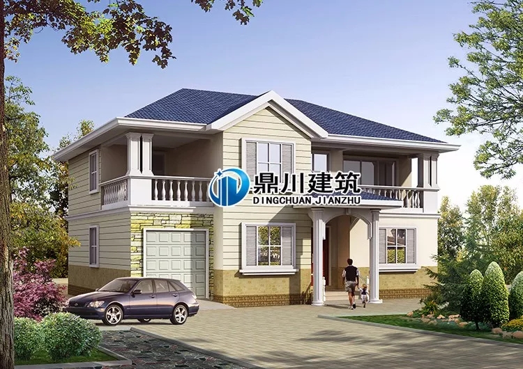 主體37萬的二層自建房設計，實拍美到爆，配上歐式構件更有檔次！