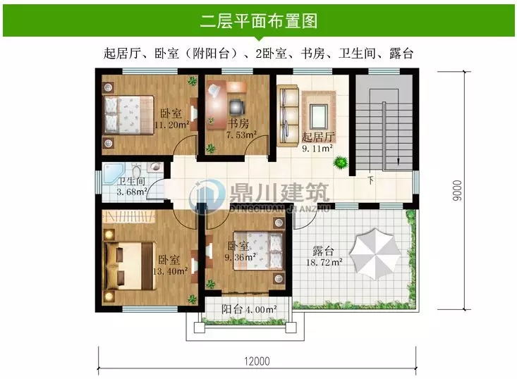 【新品】12×9 二層帶堂屋露臺(tái)經(jīng)濟(jì)型小別墅，回村建只要26萬(wàn)！
