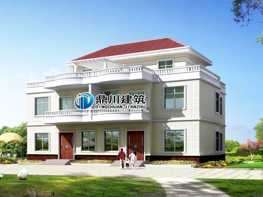 這款農村二層雙拼別墅，有顏又省錢，經濟實用施工也簡單！